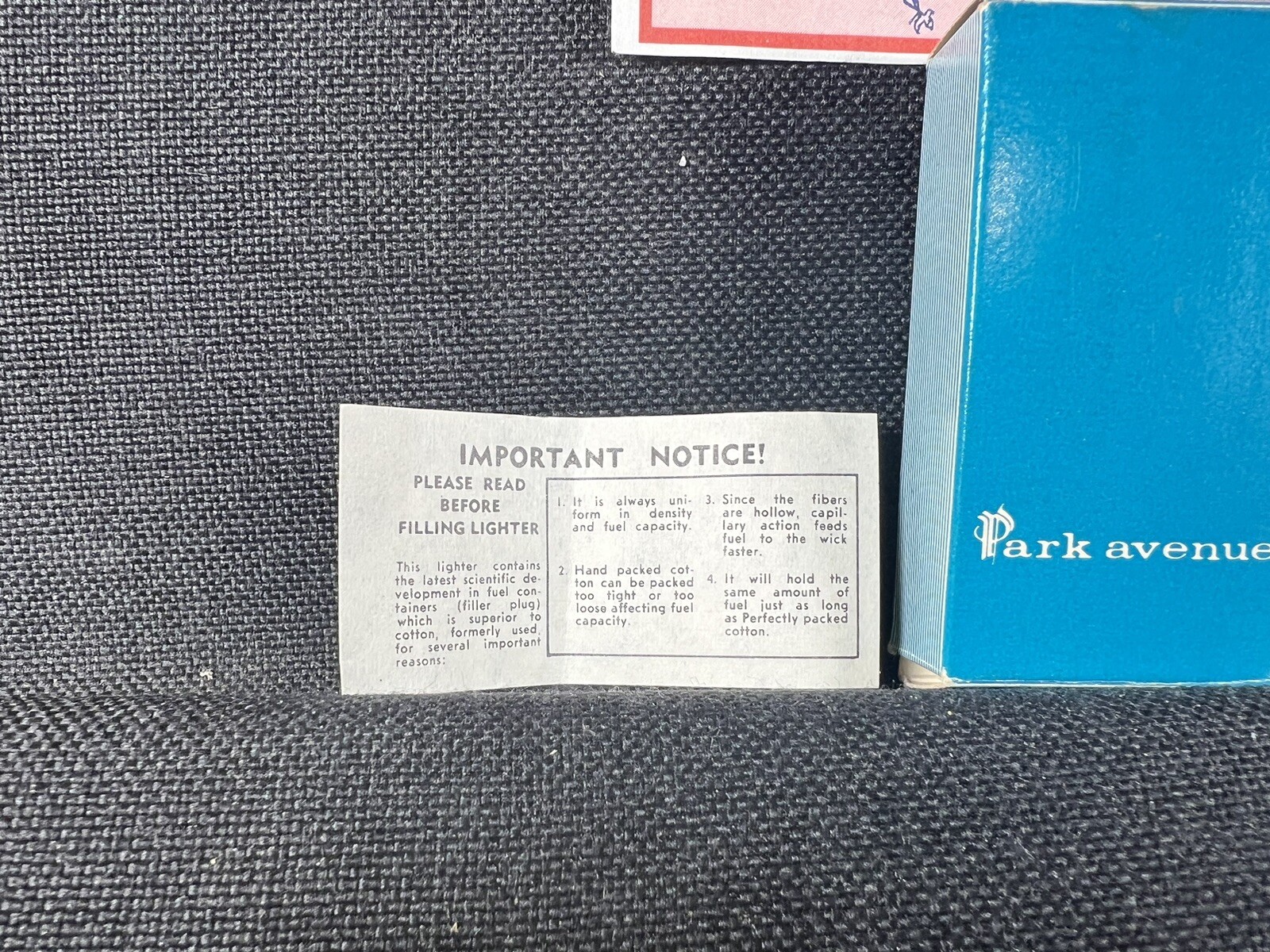 Park Avenue 43 Lighter Box with Guarantee & Instructions (only box)