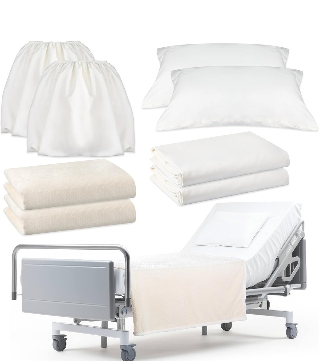 Hospital Bed Sheets Set 8 Pcs Soft Knitted Standard Quality SmoothNovelty Fitted