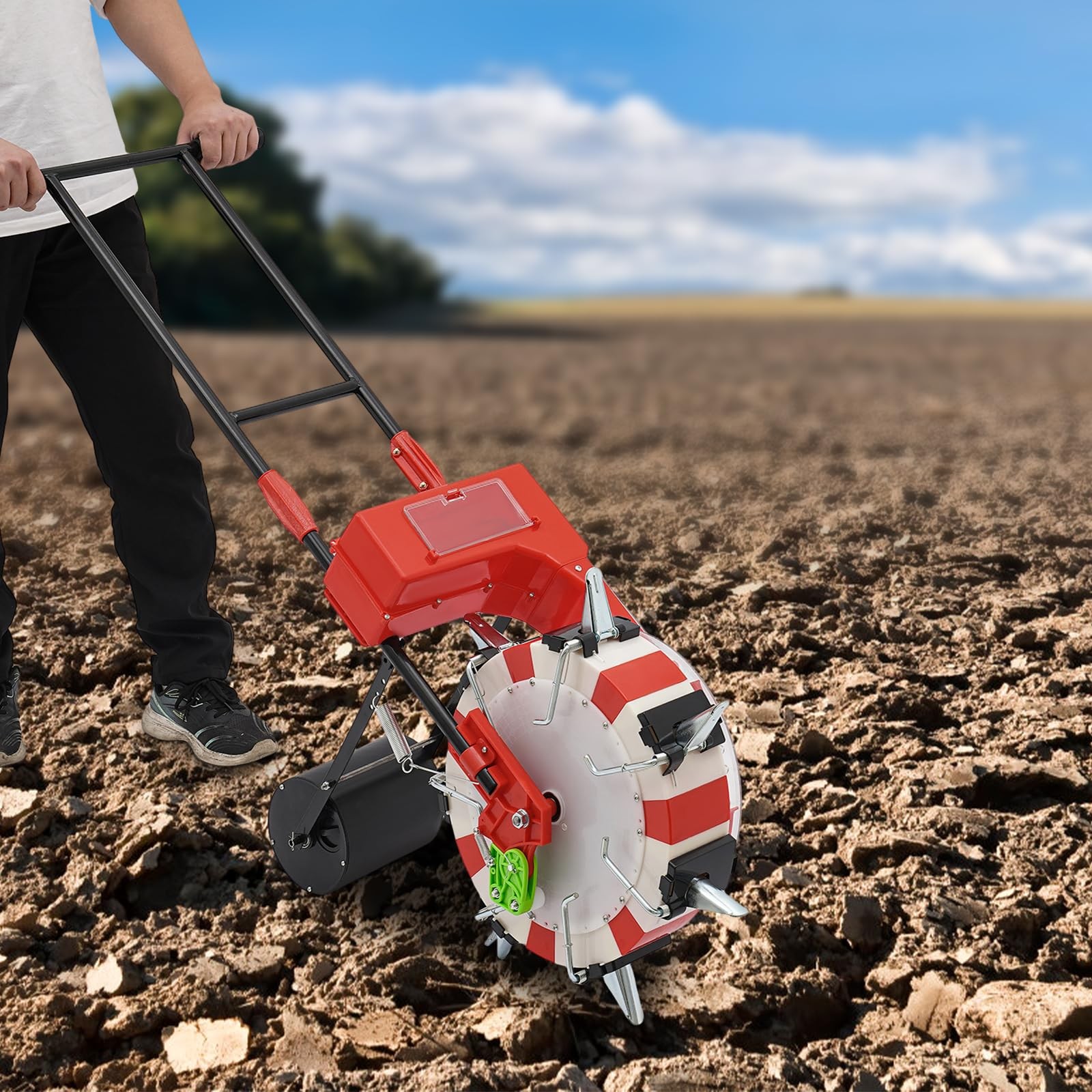 Manual Seeder 7 Nozzles Handheld Adjustable Depth for Corn Soybean Peanut