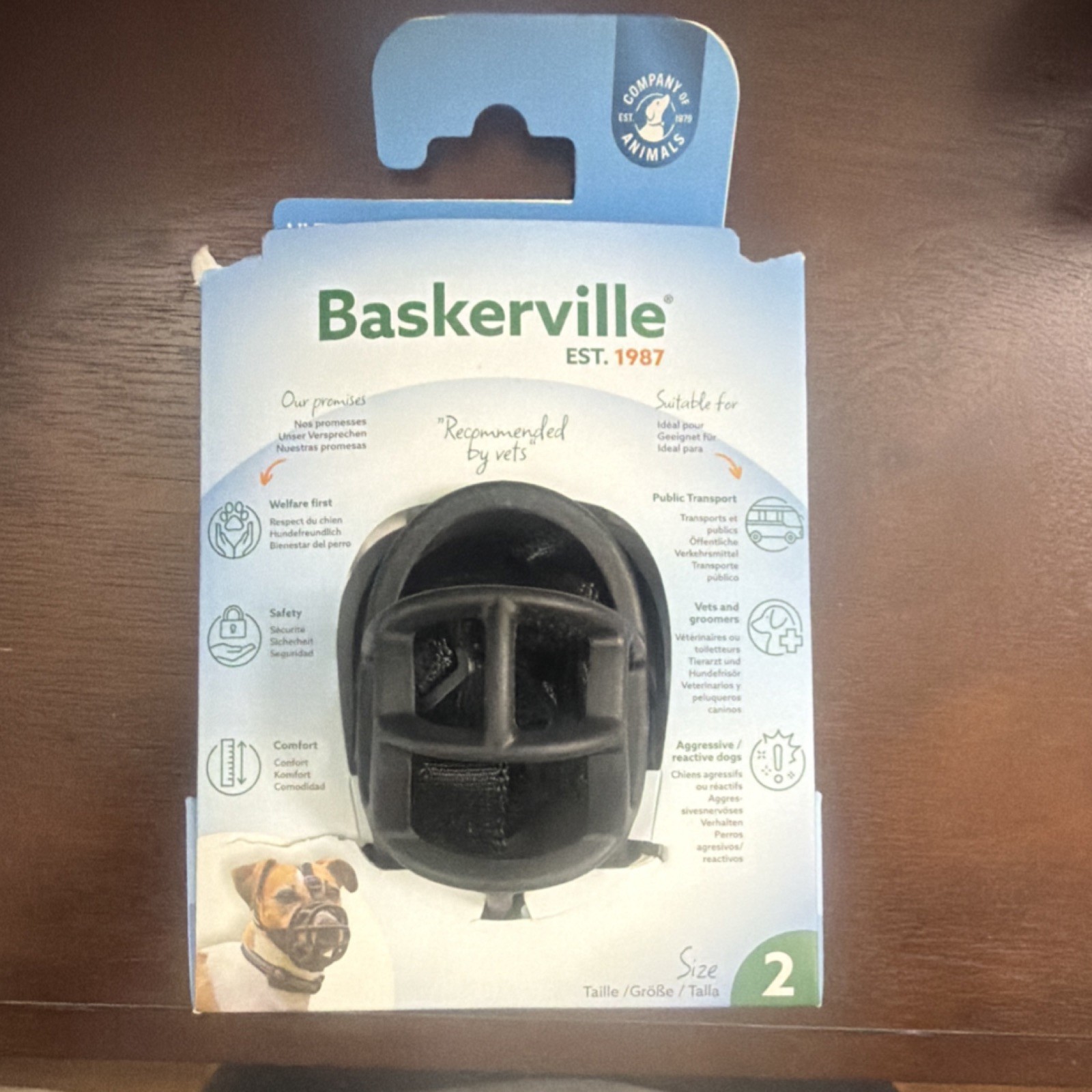 Baskerville Ultra Dog Muzzle Size 2 Plastic Nylon Black 62220F