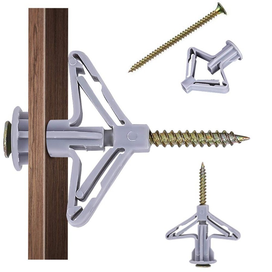 100pcs Self-Drilling Drywall Anchor Kit - Hollow Wall Anchors with Screws N742