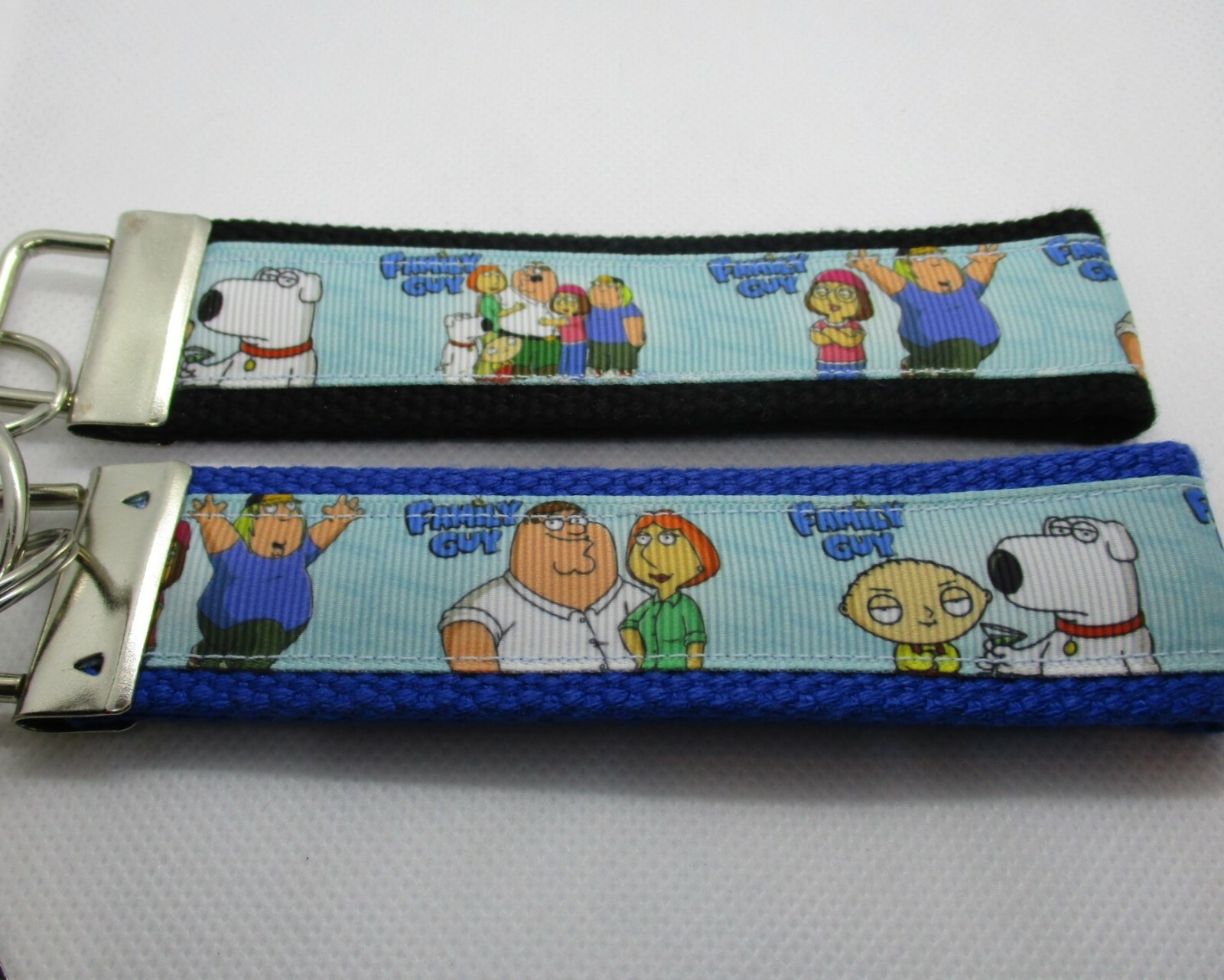 Family Guy Blue Ribbon on Strong Webbing Key Fob Keychain Wristlet (TV Cartoon)