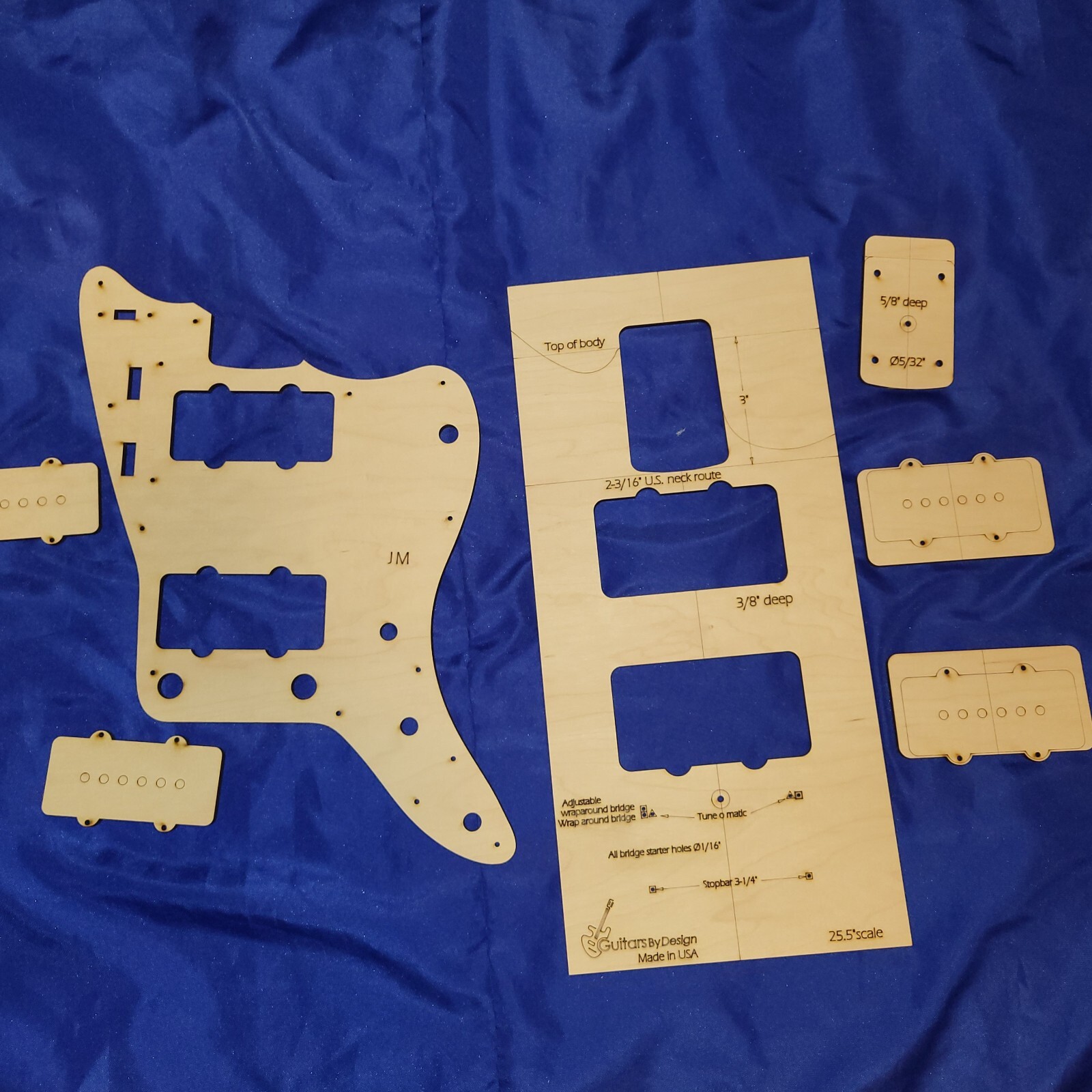 Jazz Master Guitar Body And Pickguard Router Template Set JM1