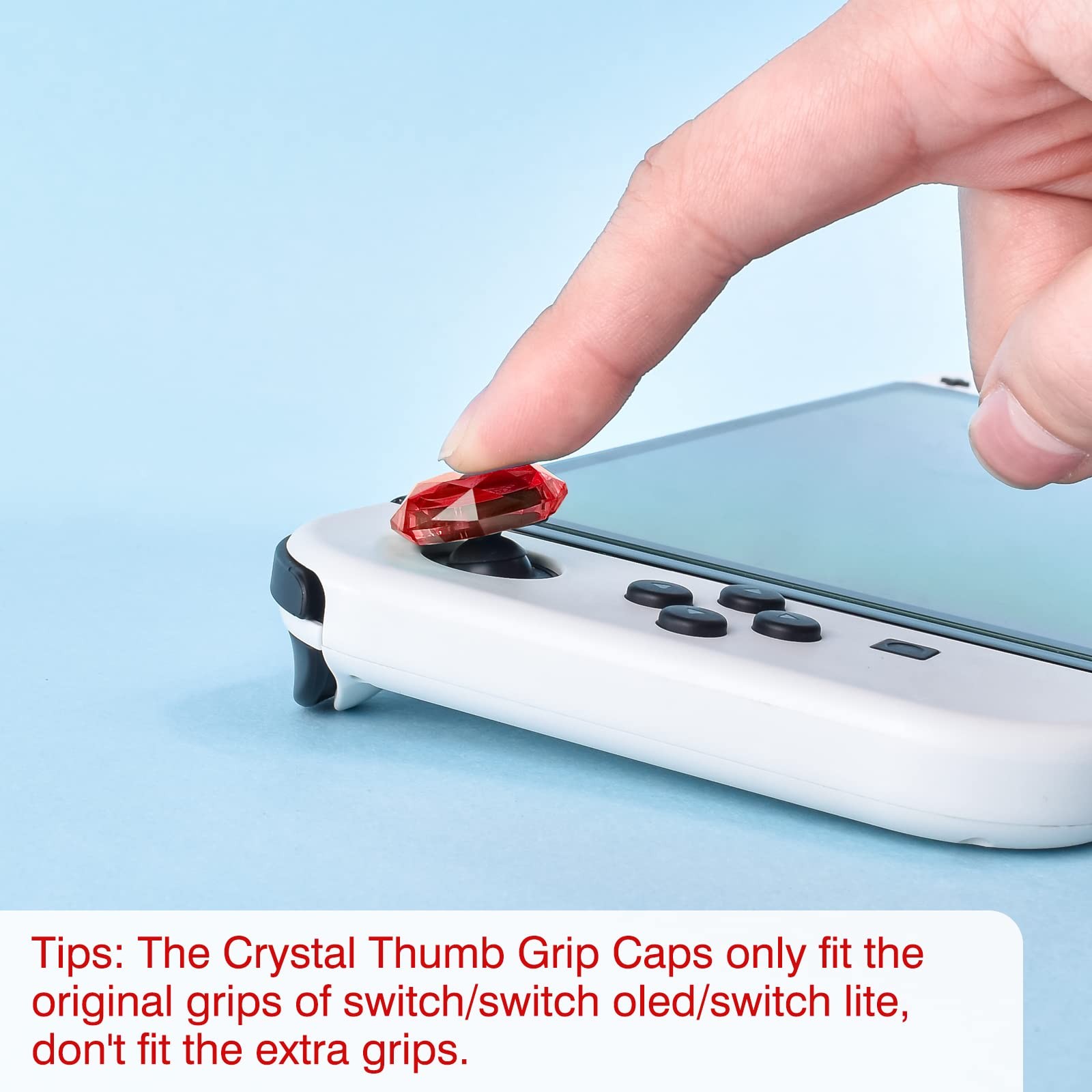 DLseego Clear Red Switch thumb grips
