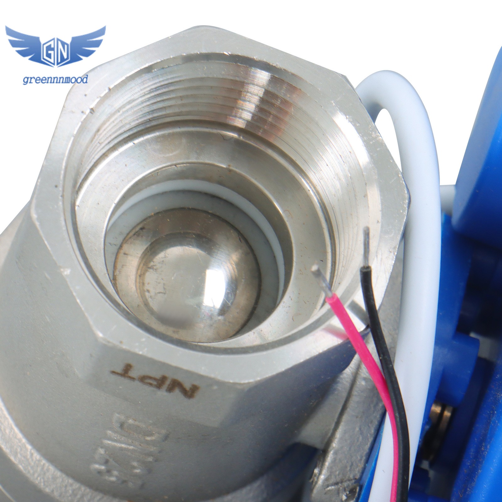 Solid Motorized Ball Valve 3/4 inch Full Port SS 9-24V AC/DC NC Auto Return