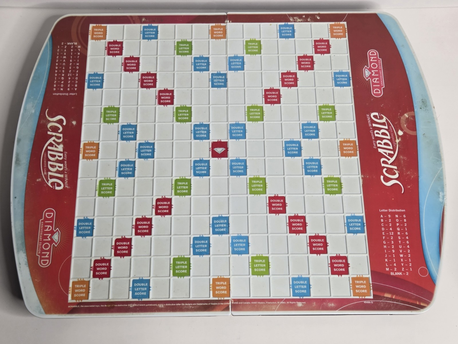 Scrabble Diamond Anniversary Edition Folding Travel Case 100% Complete Game