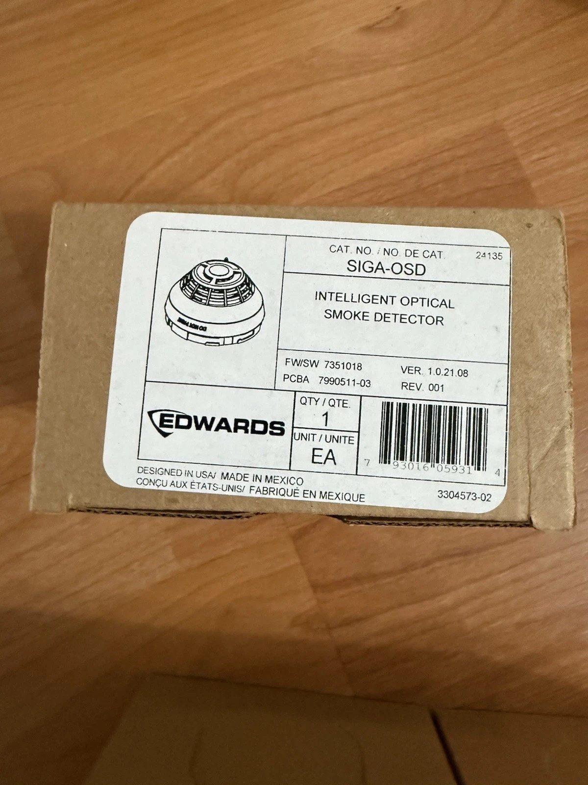 Edwards EST SIGA-OSD Intelligent Optical Smoke Detector