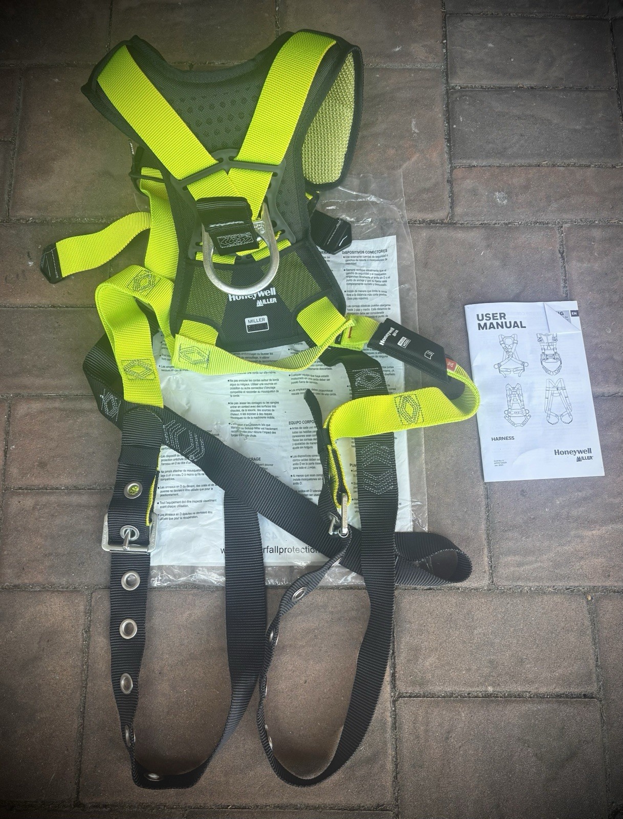 NEW Honeywell Miller FullBody Safety Harness XXL Back Pad D-Ring Fall Protection