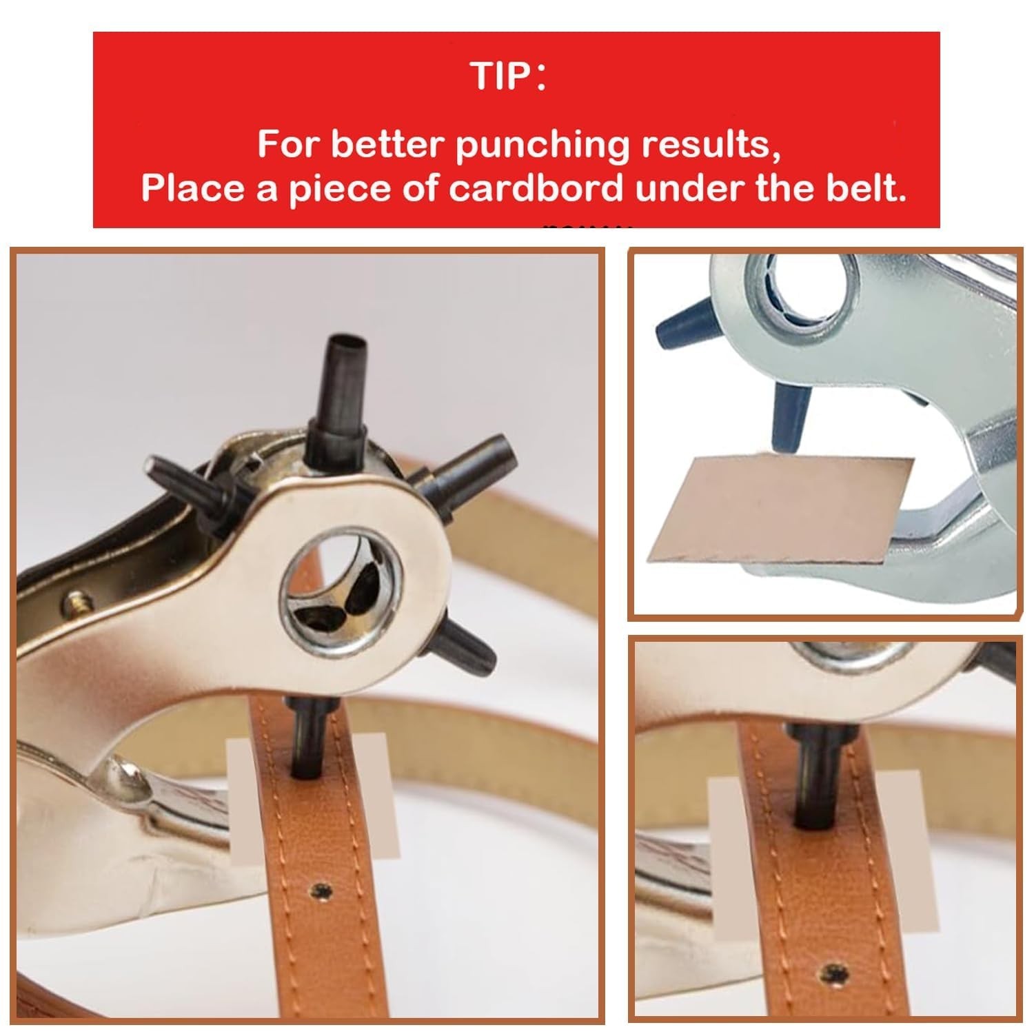 Heavy DUTY Revolving Leather Hole Punch 6 Sizes