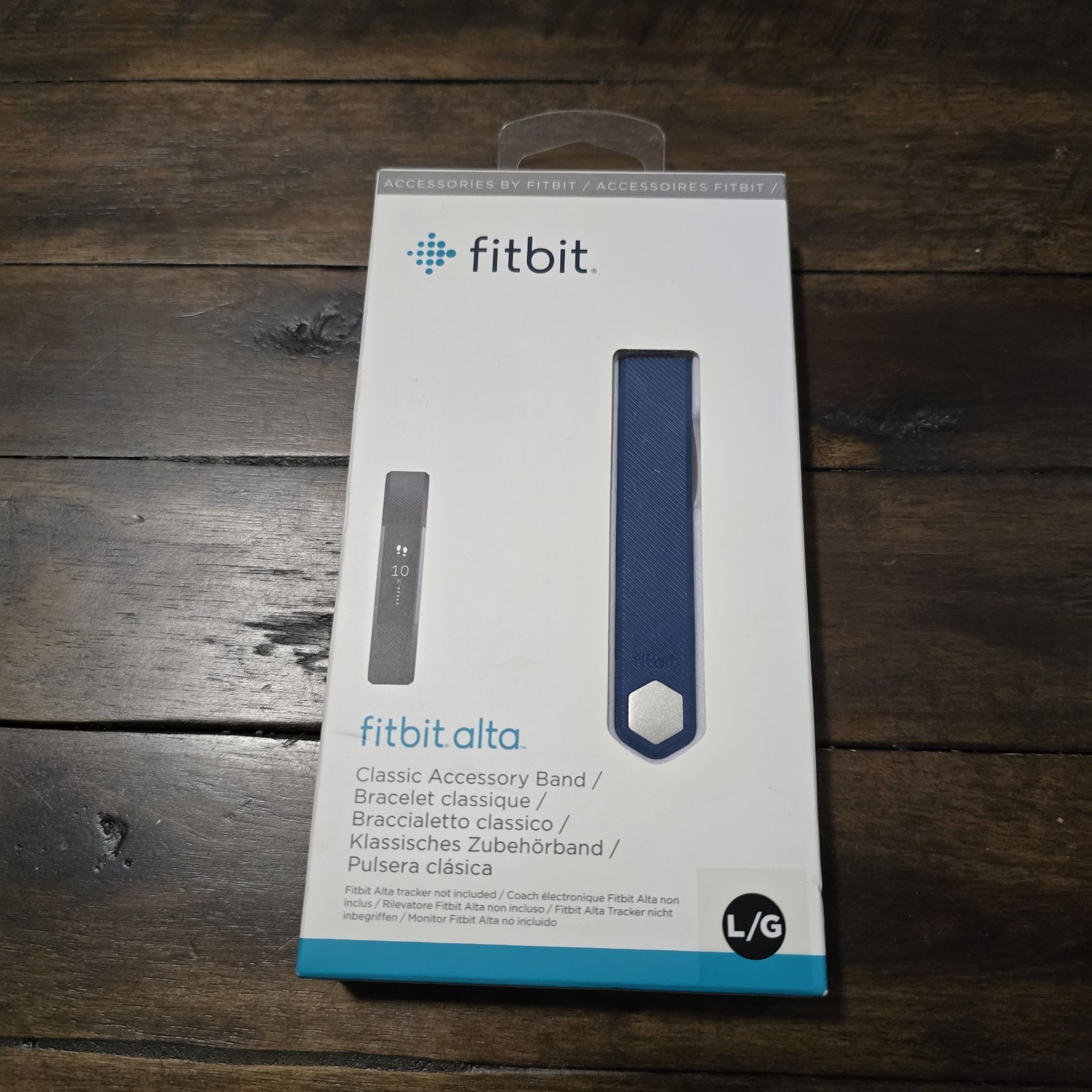 Fitbit Alta Classic Accessory Band, Blue, Sz Large, New In Sealed Box