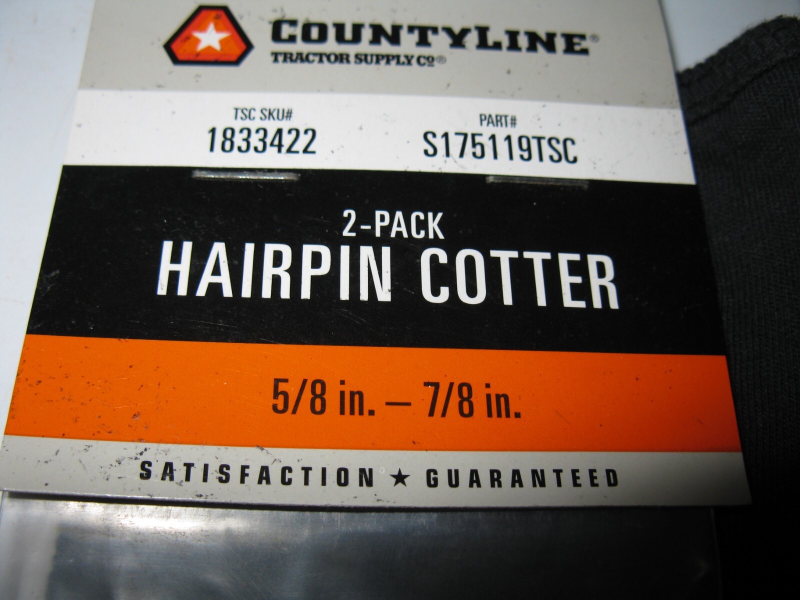 Hairpin Cotter Pins OS in packages 5 items
