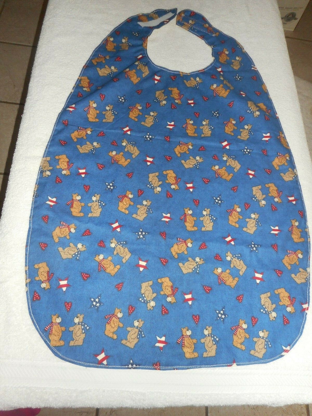 AMERICAN TEDDIES   ADULT  BIB  (HANDMADE)   (NEW)