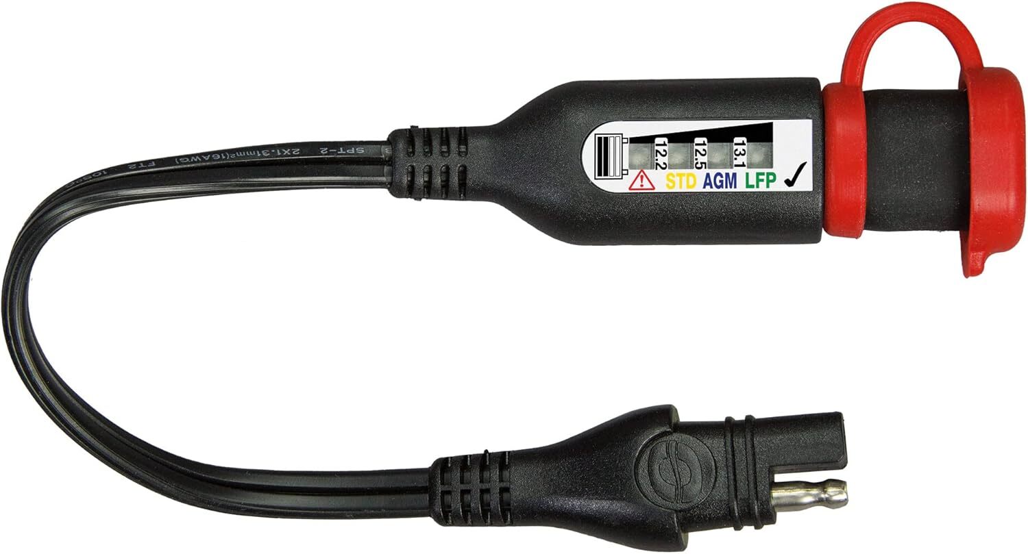 Tecmate Optimate Monitor O-125v2, Charge Level Monitor/Tester for 12V / 12.8V