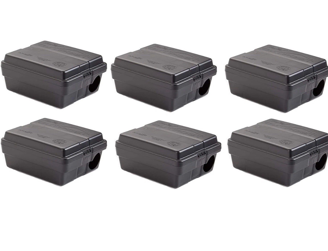 New Tomcat Bait Station - Set of 6 Outpost Rat Bait Stations, Rodent Control