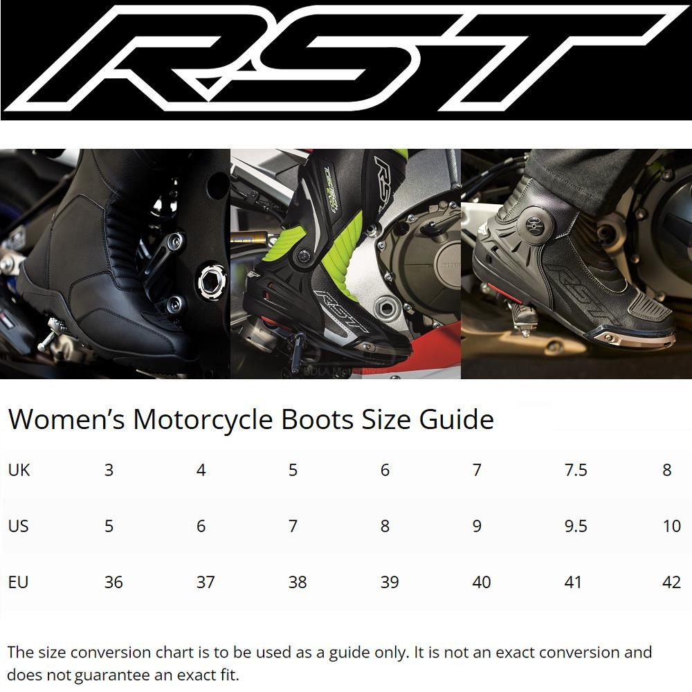 RST Axiom Women's Waterproof Motorcycle Boots Touring Bike Boot Black