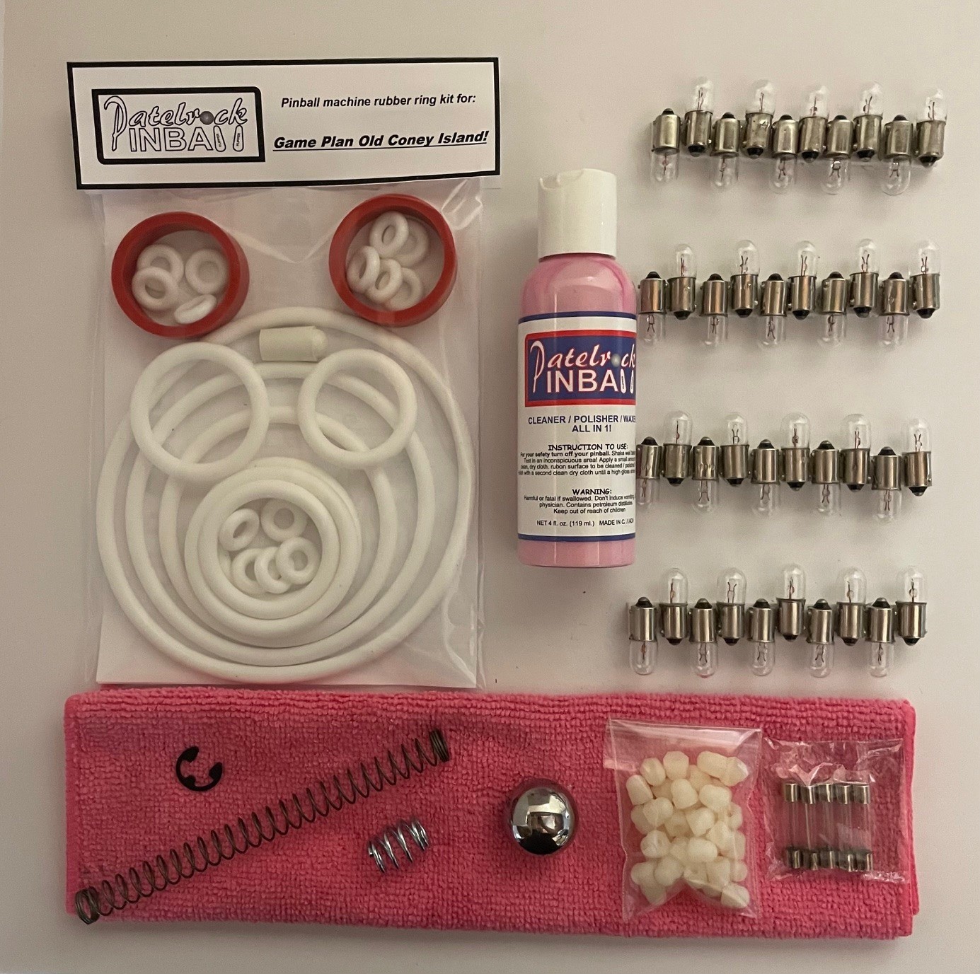 1979 Game Plan Old Coney Island Pinball Machine Maintenance Tune Up Kit