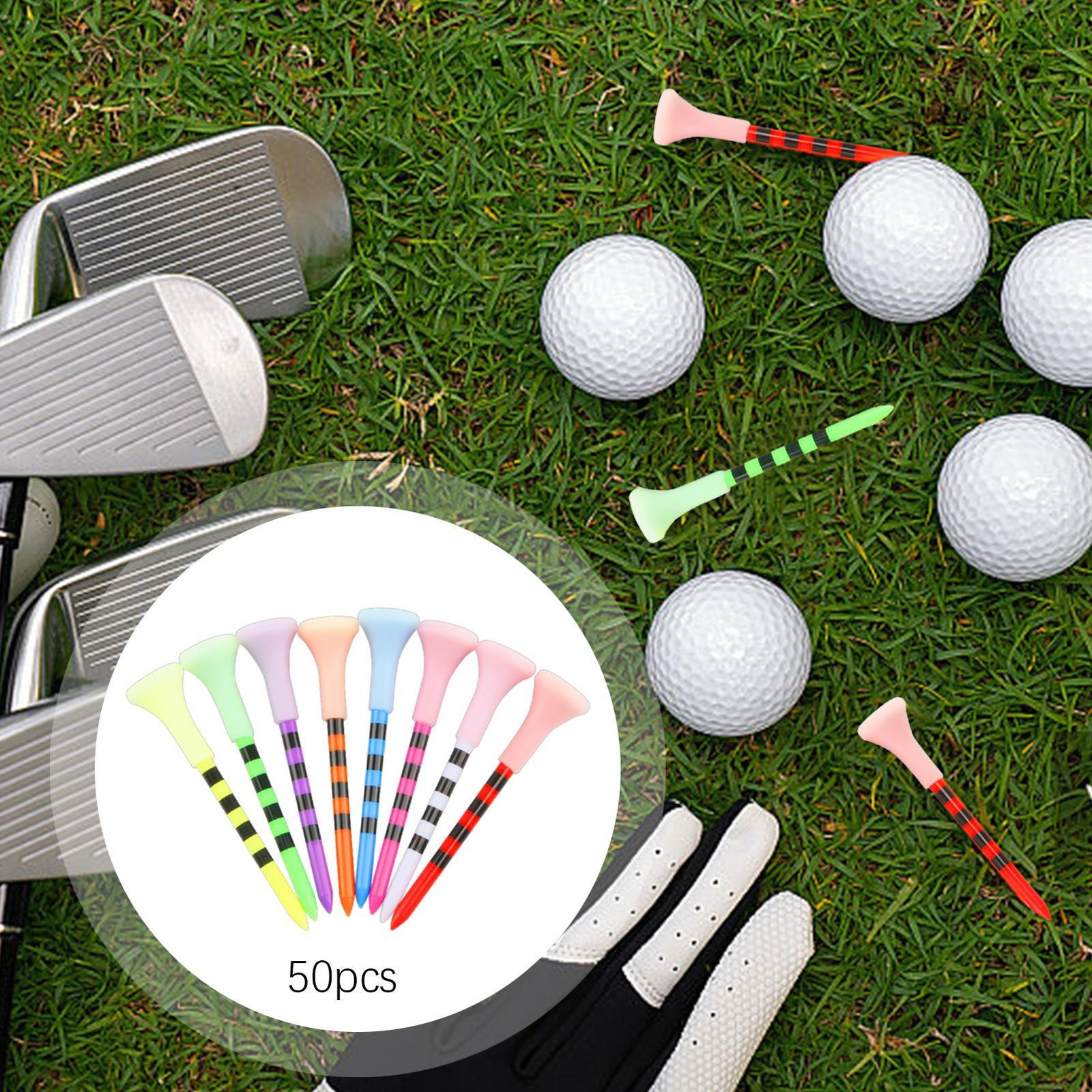 Light Up Golf Tees 50pcs Lighted Golf Course Supplies Professional