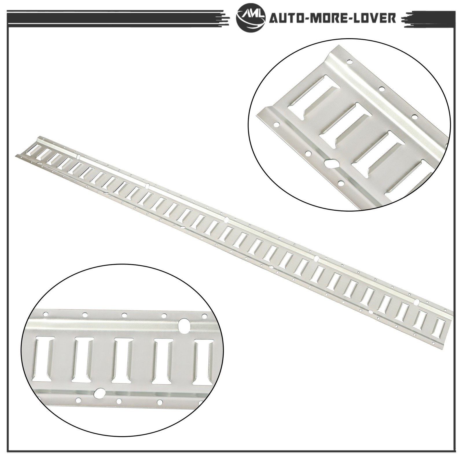 24PC E Track Tie-Down Rail Kit 5' E-Tracks Set Includes 8 Steel Rails & 8 O-Ring