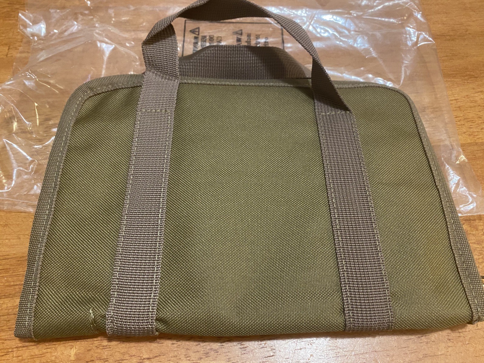 GLOCK PERFECTION SINGLE PISTOL CASE/PISTOL BAG O.D GREEN W/ CLEANING DIAGRAM G17