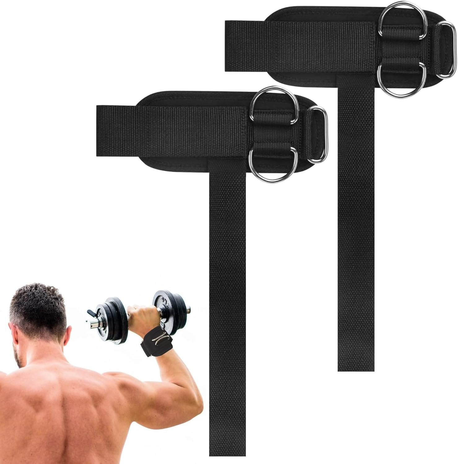 Professional Weight Lifting Straps with D-Rings for Men and Women
