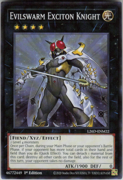 Evilswarm Exciton Knight  - Common- L26D-ENM22 - 1'st Edition - NM/M