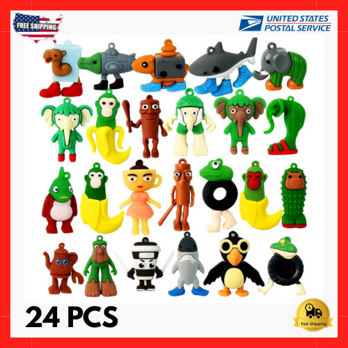 24PCS Italian Brainrot Steal a Brainrot Toys, 2.5" Tralalero Tralala Action Figu