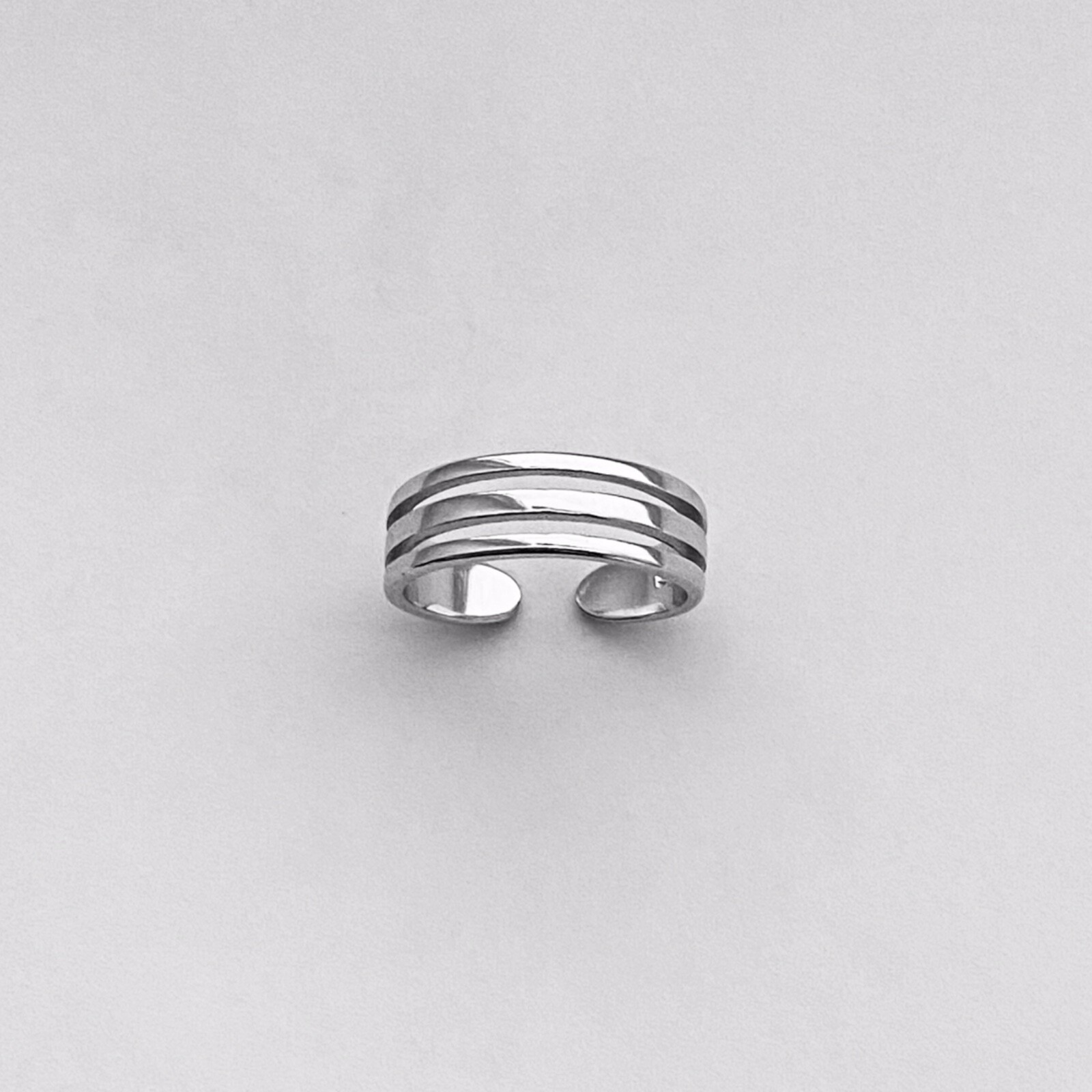 Sterling Silver Triple Band Toe Ring, Silver Ring, Silver Band, Boho Ring