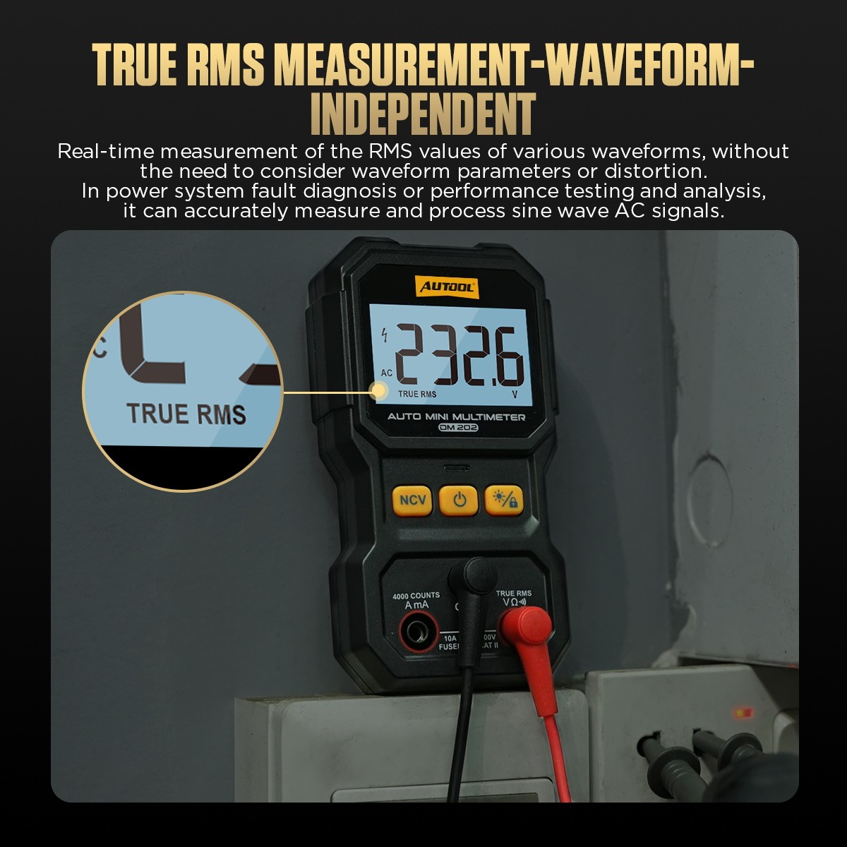 Digital Auto Diagnostic Multimeter Voltmeter Ohmmeter AC DC Meter 4000 Counts