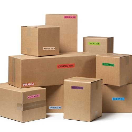 Home Moving Labels for Boxes, 480pcs 4.5"x1" 30 Sheets Removable Strong