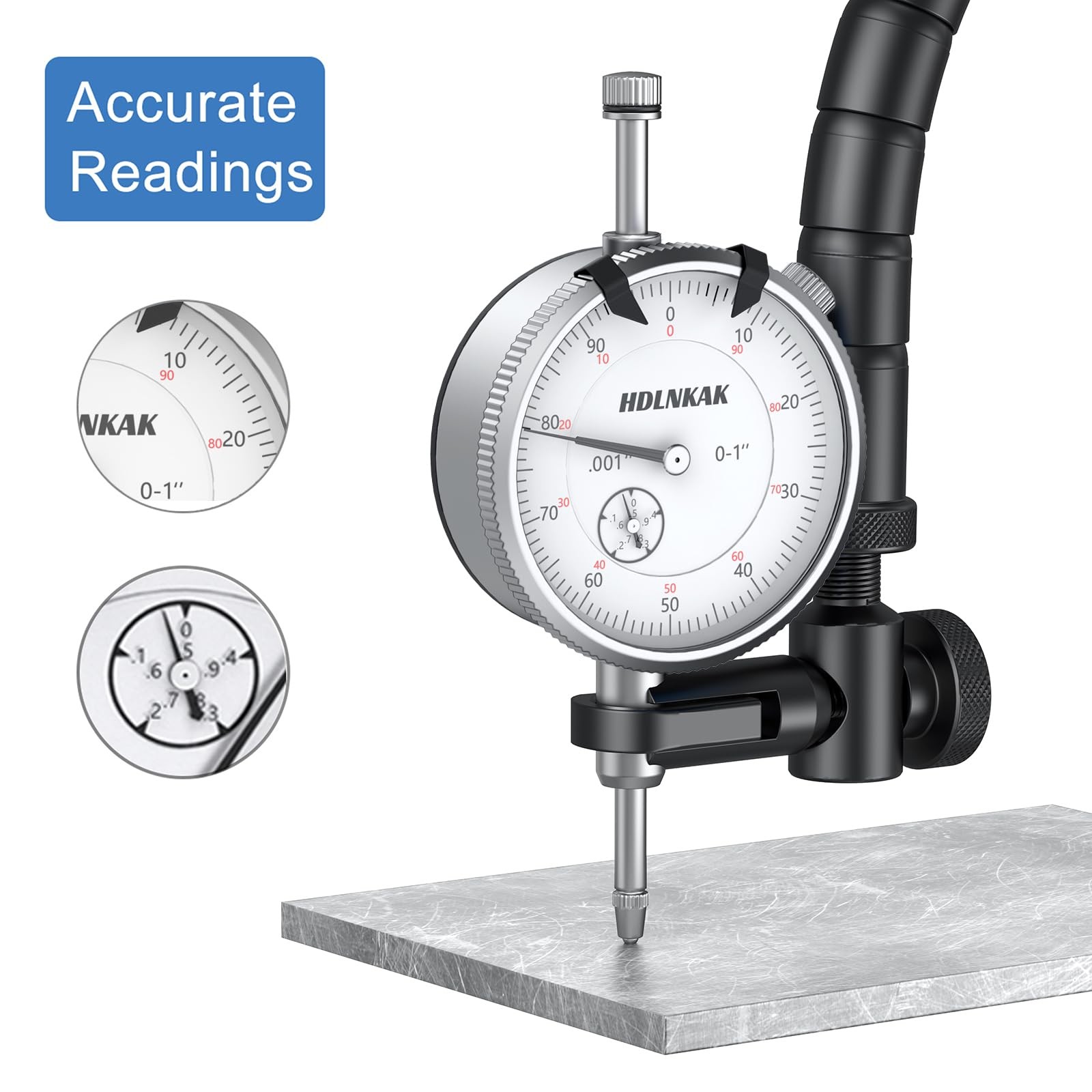 Brake Rotor Dial Indicator Gauge Set Precise Alignment Measuring Instrument
