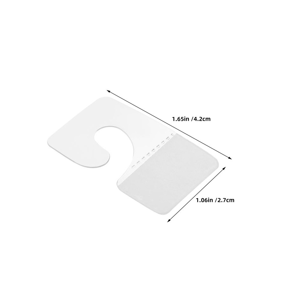45 Pcs Plastic Adhesive Tag Clear Tabs Display Hooks for Hanging Retail