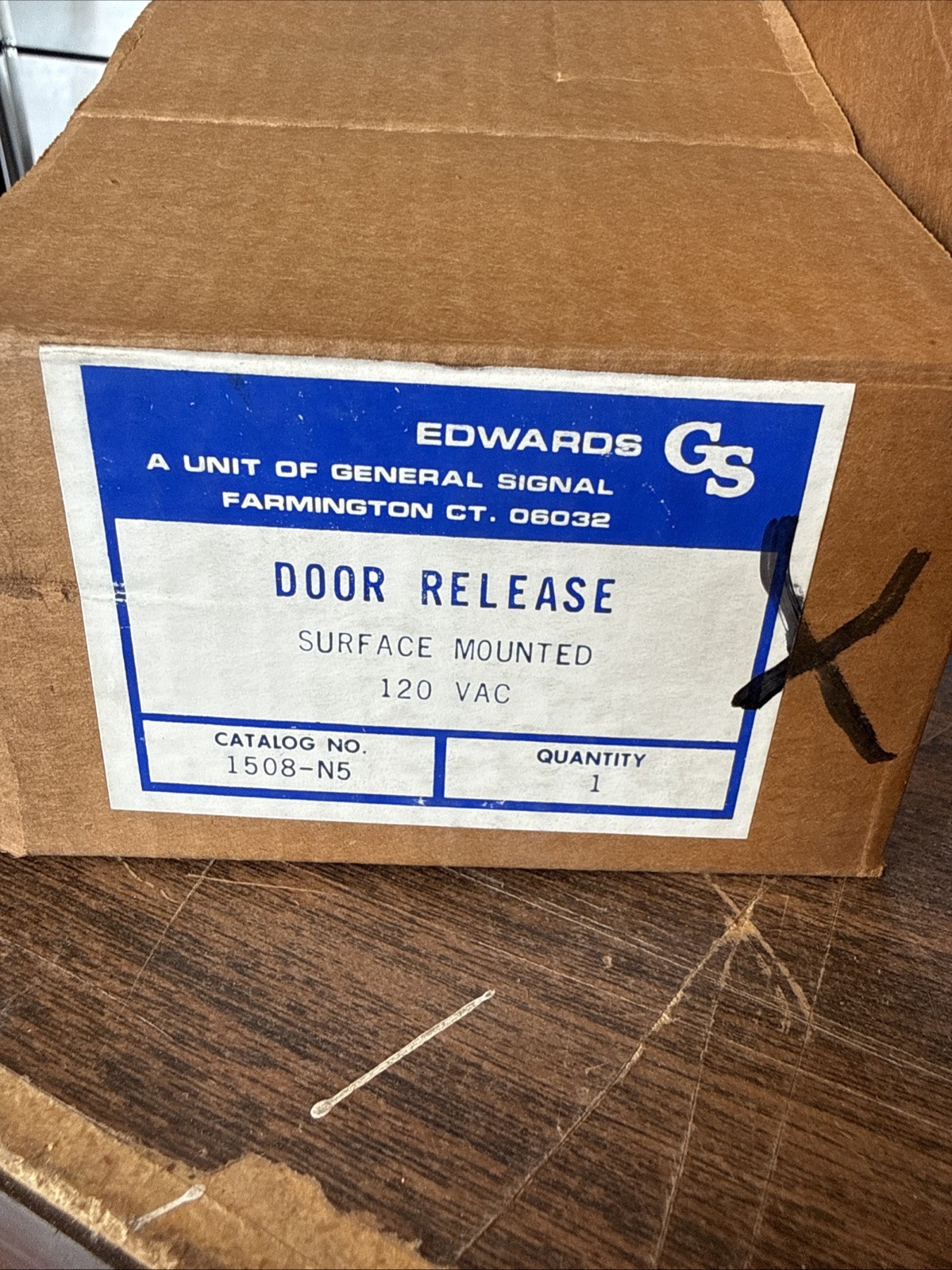 New  Edwards Door Release 1508-N5 120vac Single Door Surface Mount