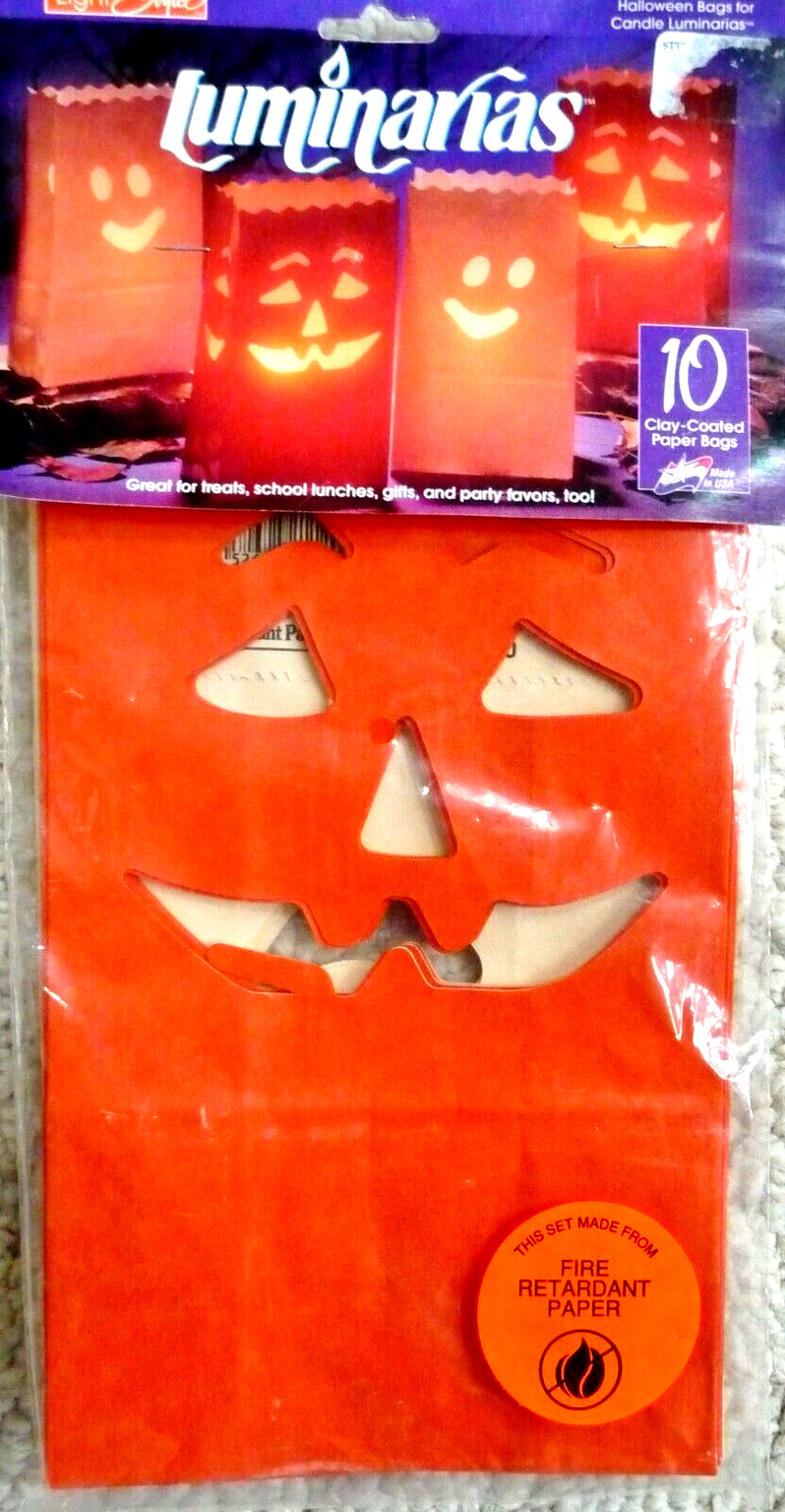 VINTAGE HALLOWEEN   PATH LIGHTS LUMINARIAS  CLAY COATED