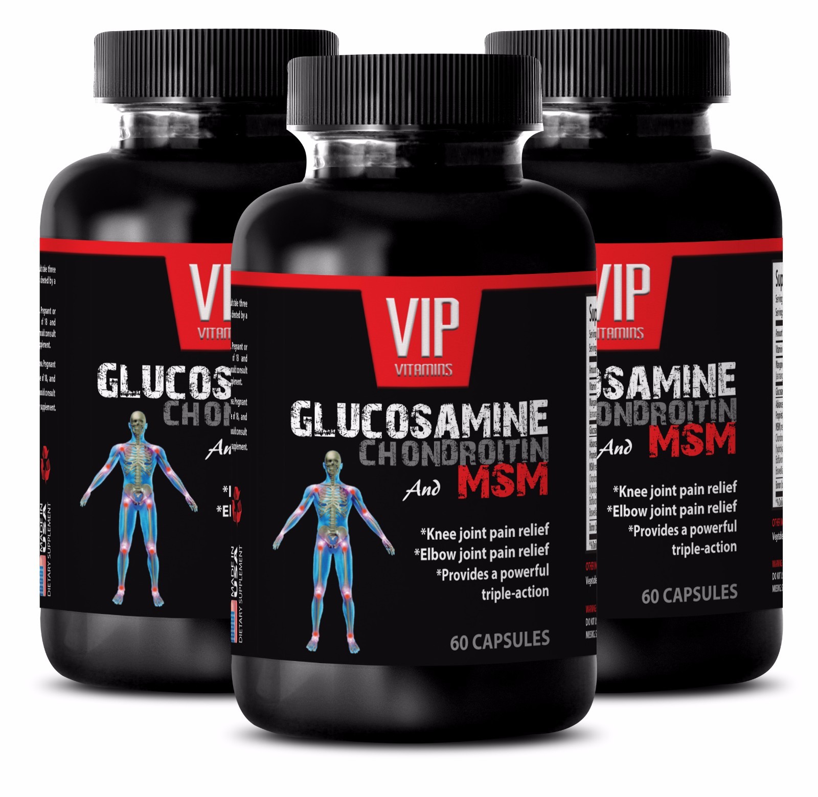 Muscle gain supplements - GLUCOSAMINE & MSM COMPLEX 3232MG 3B - msm glucosamine