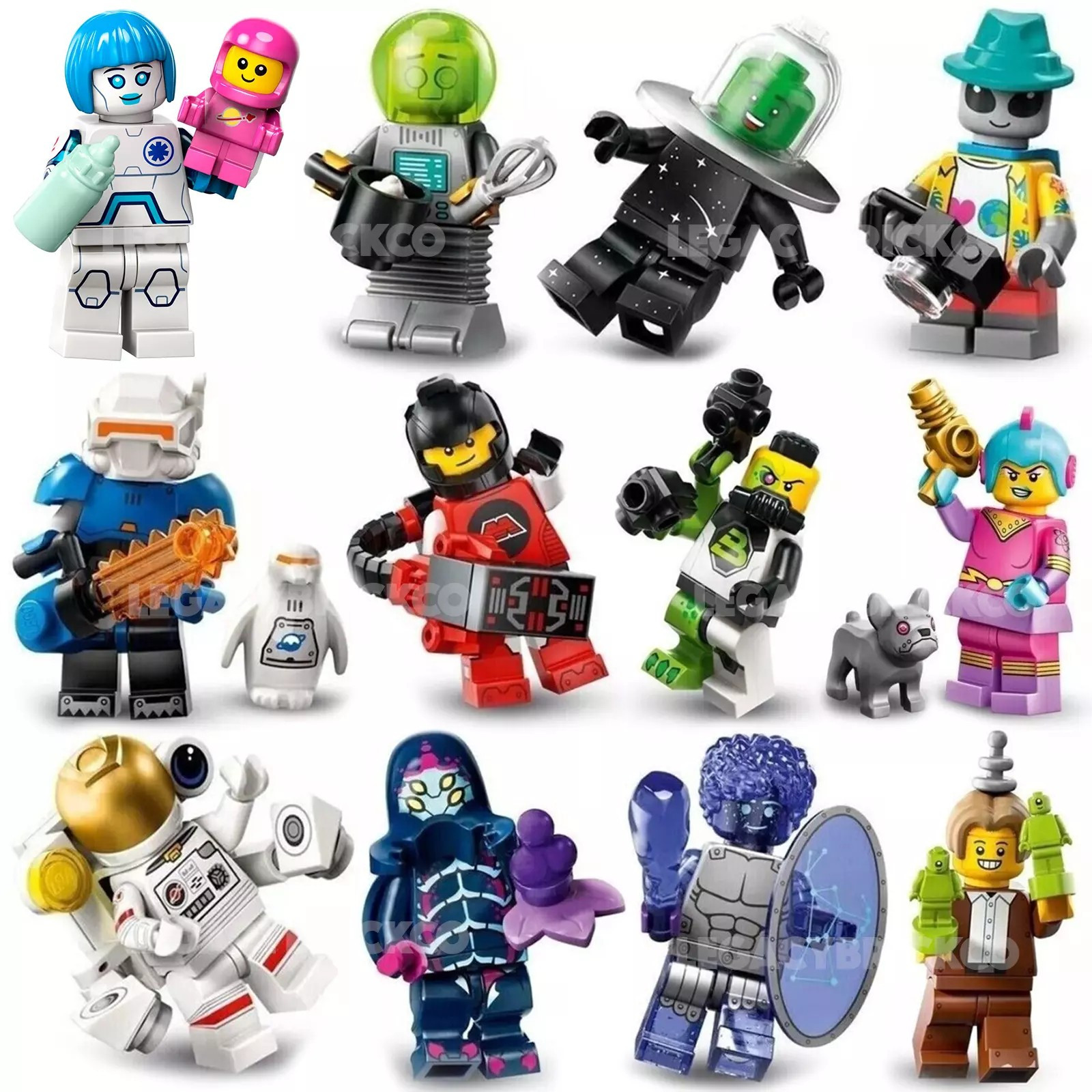 LEGO SPACE Series 26 PICK YOUR Minifigure 71046 - Alien Nurse Android Ice Planet