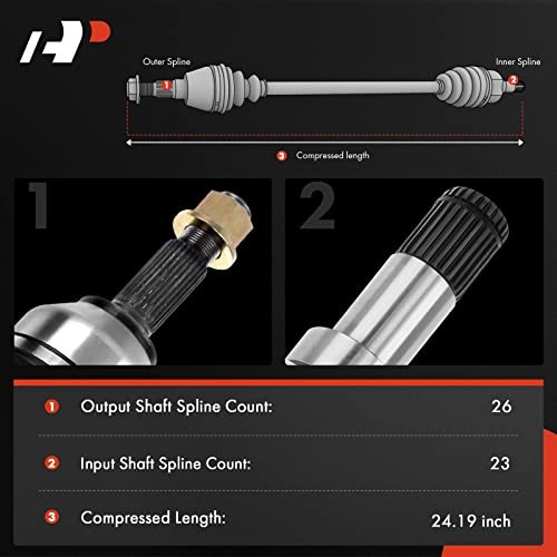 CV Axle Shaft Assembly Compatible with Mini Cooper 2002 2003 Front Driver Side