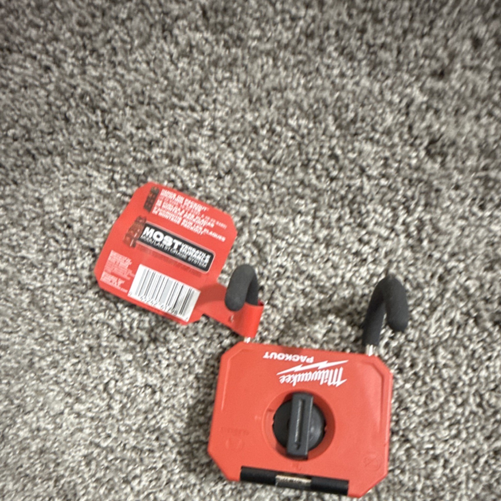 Milwaukee Packout Tool Organizer Hook Mount Plastic Red Black