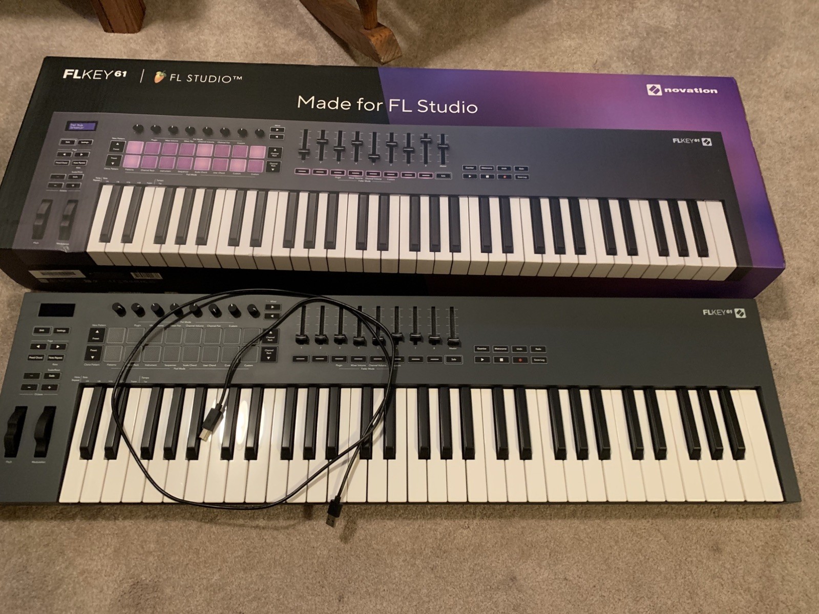 Novation FLkey 61 MK 1 61-Key Full-Size MIDI Keyboard Controller for FL Studio