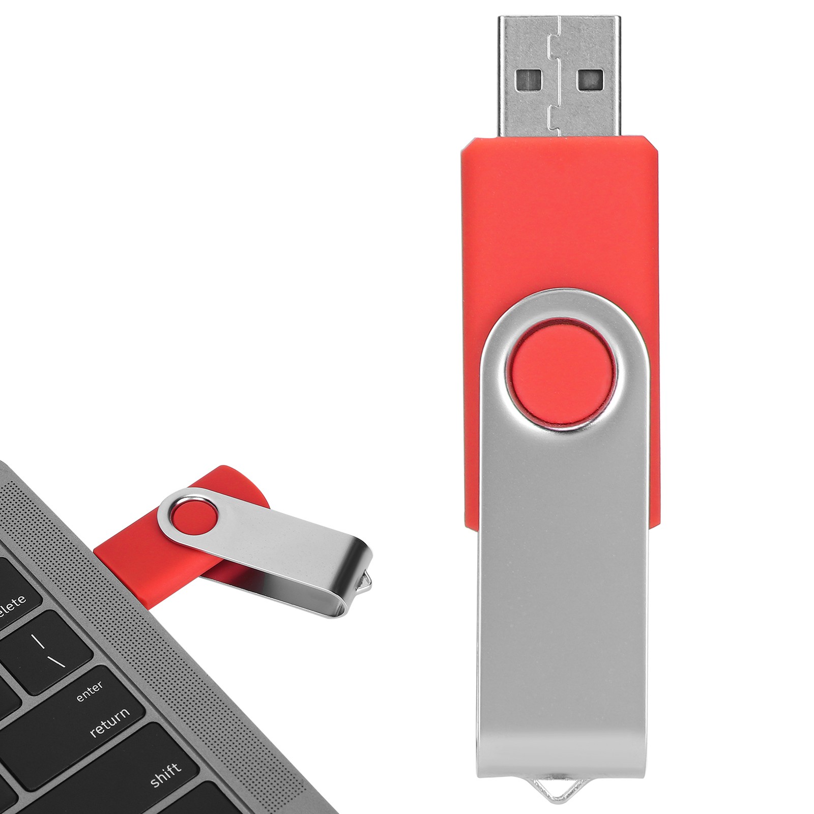 USB Flash Drive Candy Red Rotatable Storage For PC Tablet2GB