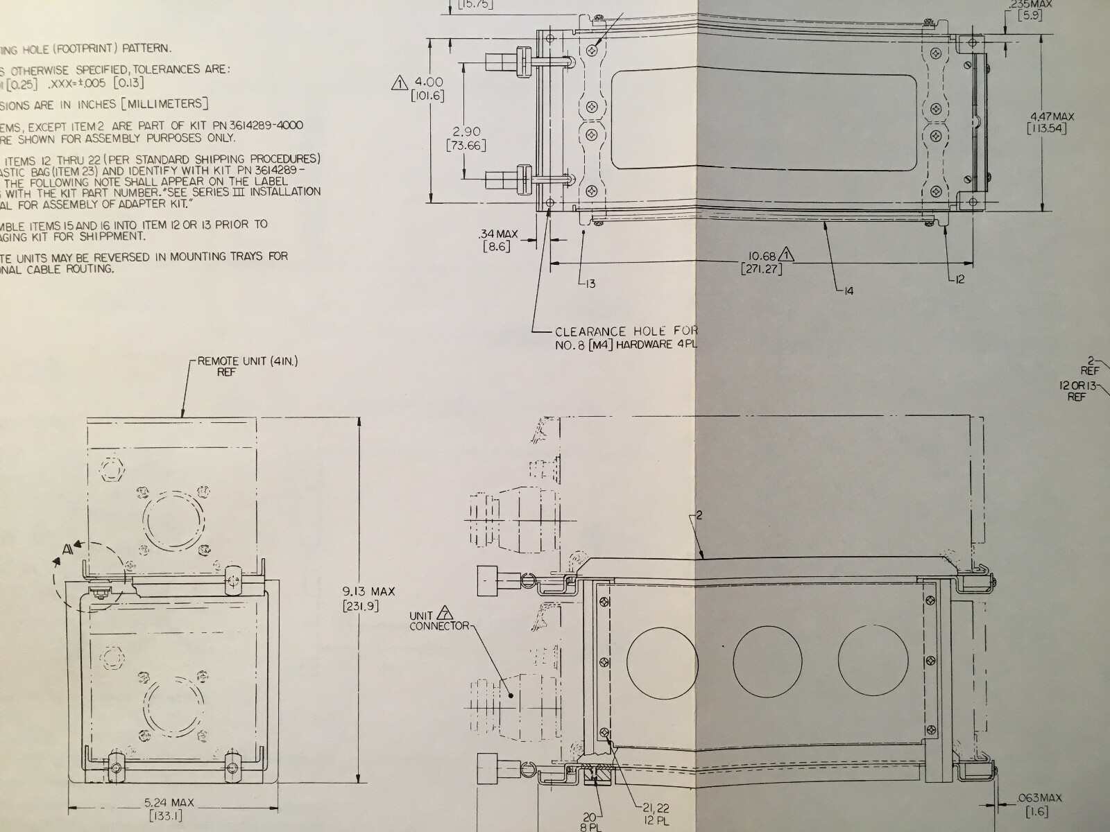 Bendix TRS-42A Transponder System install manual, covers TR-421B & CD-422B