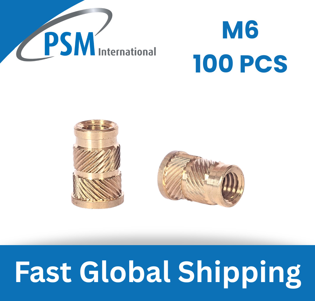 M6 X 12.7 SONIC-LOK HEADED BRASS INSERT FOR PLASTIC PSM05764