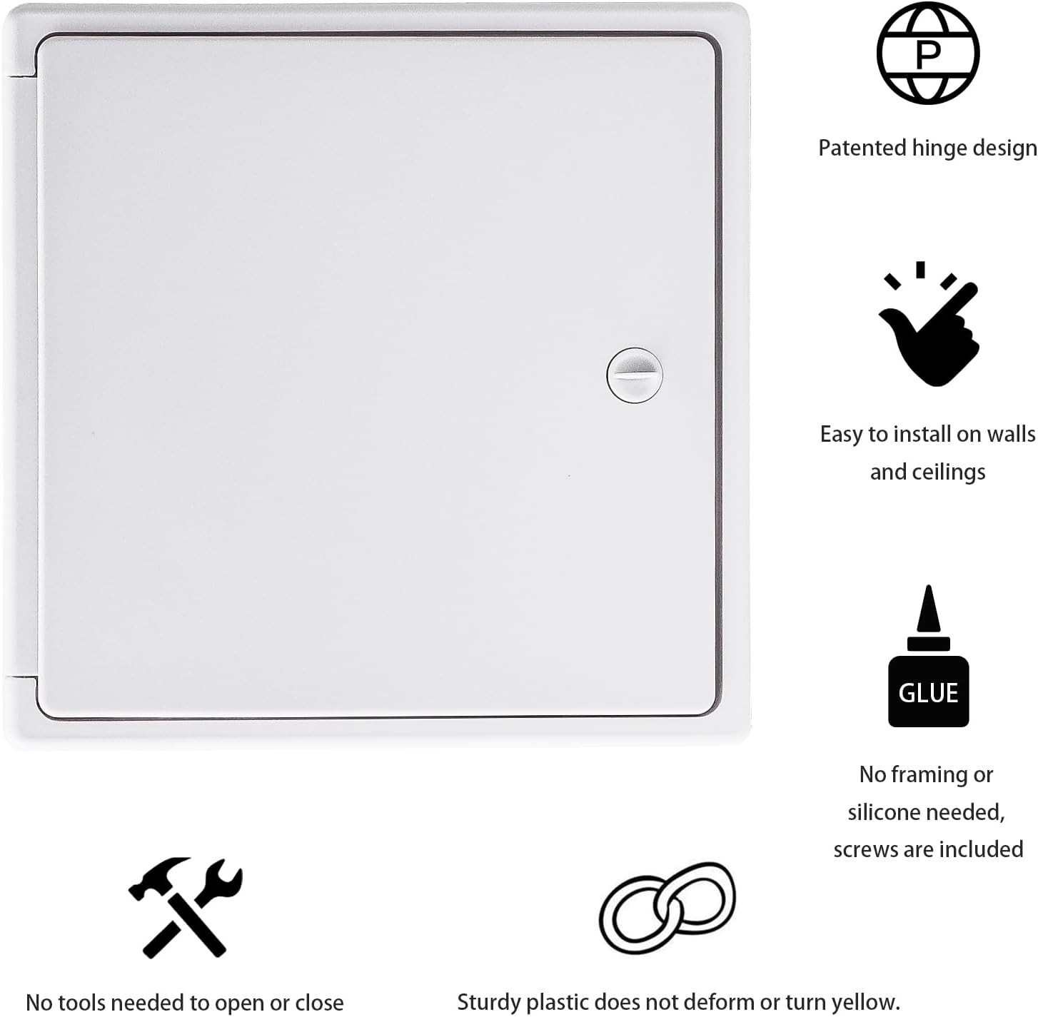 Durable White 12x12 Access Panel with Door for Plumbing & Electrical Access