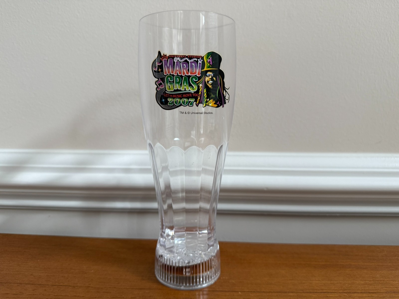Mardi Gras 16 oz lighted glass from Universal Studio 2007