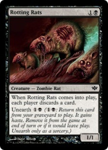 1x Rotting Rats Heavy Play MTG Magic - Kid Icarus -