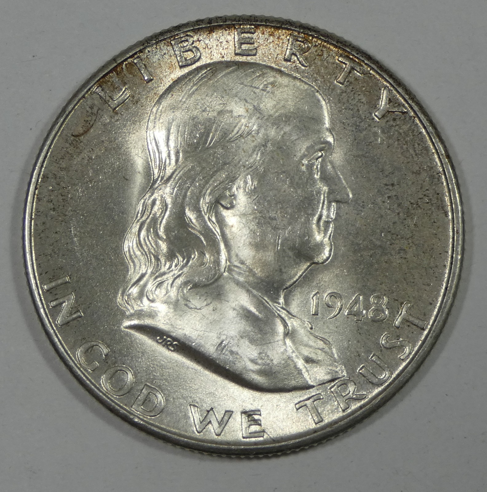1948-D Franklin Half Dollar Nice BRILLIANT UNCIRCULATED Silver 50c