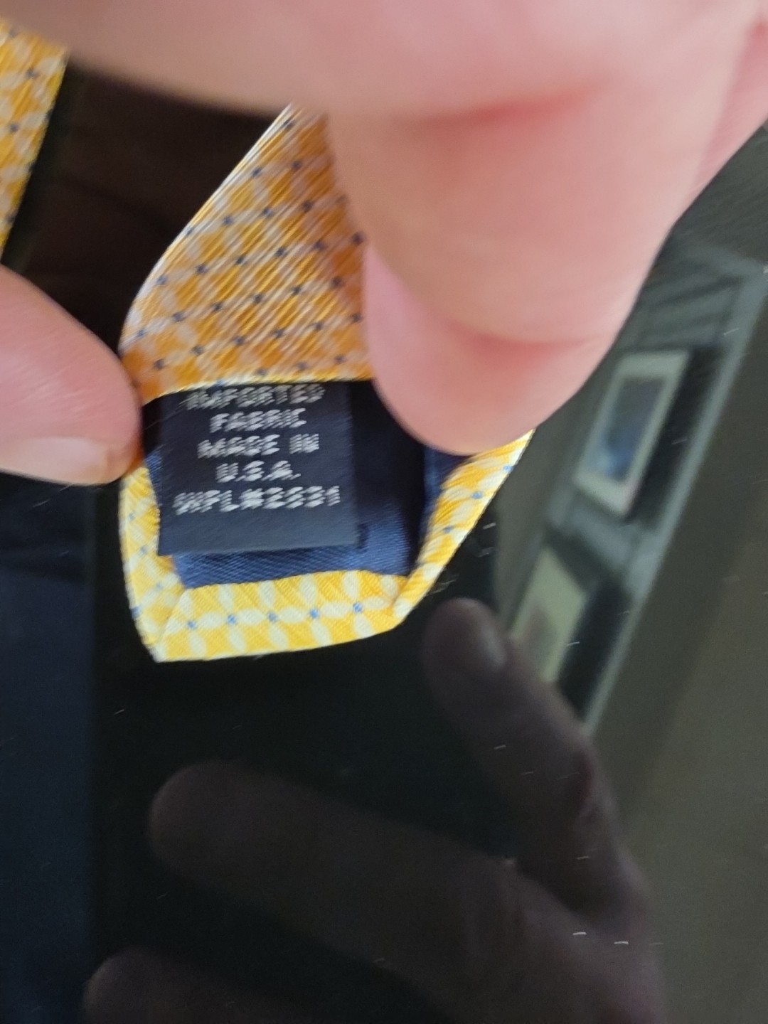 nautica yellow blue white striped silk satin men's tie classic neckwear, NES8