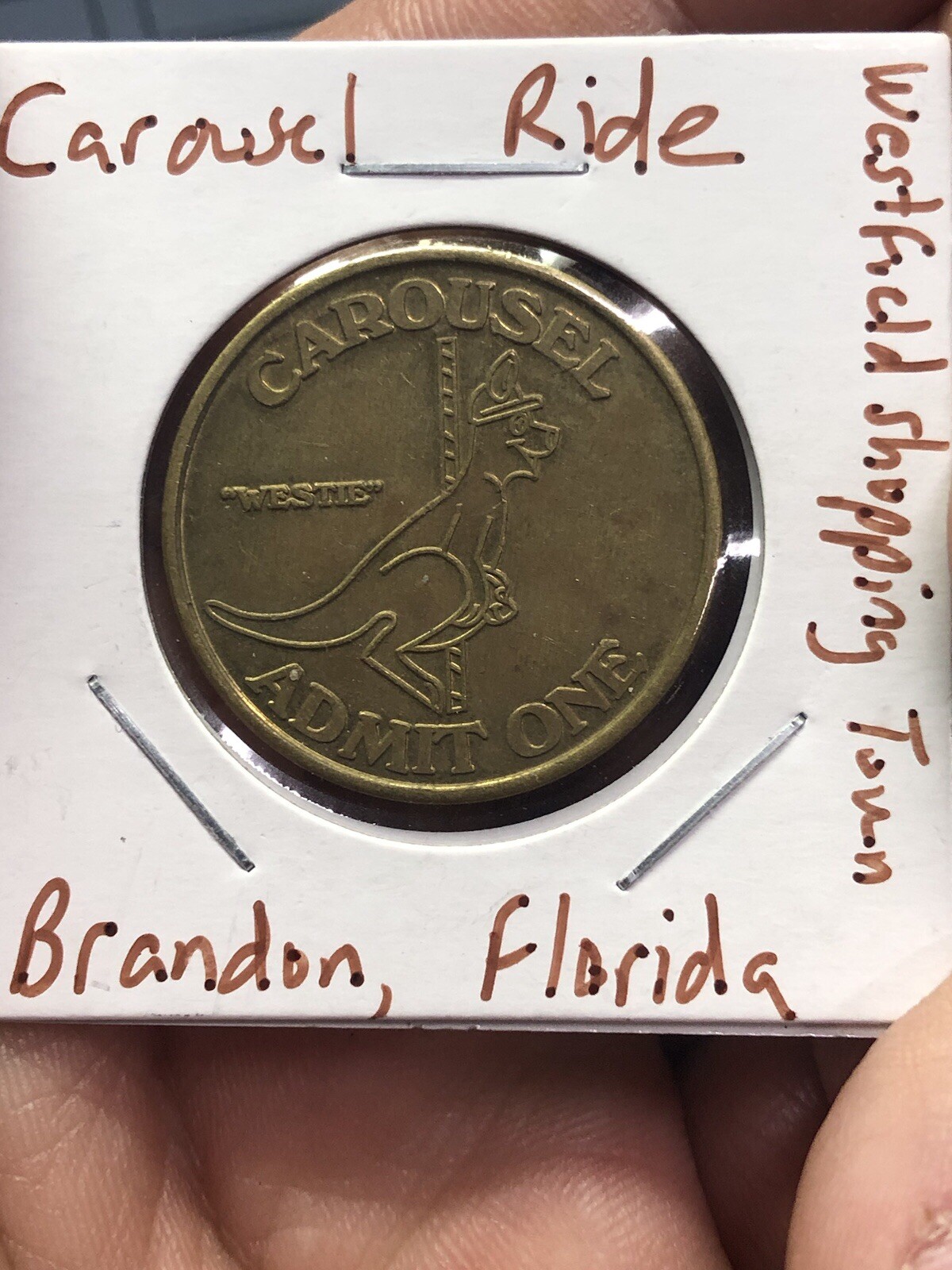 Carousel Ride Token - Westfield Shopping Town Brandon Mall -  Brandon, Florida
