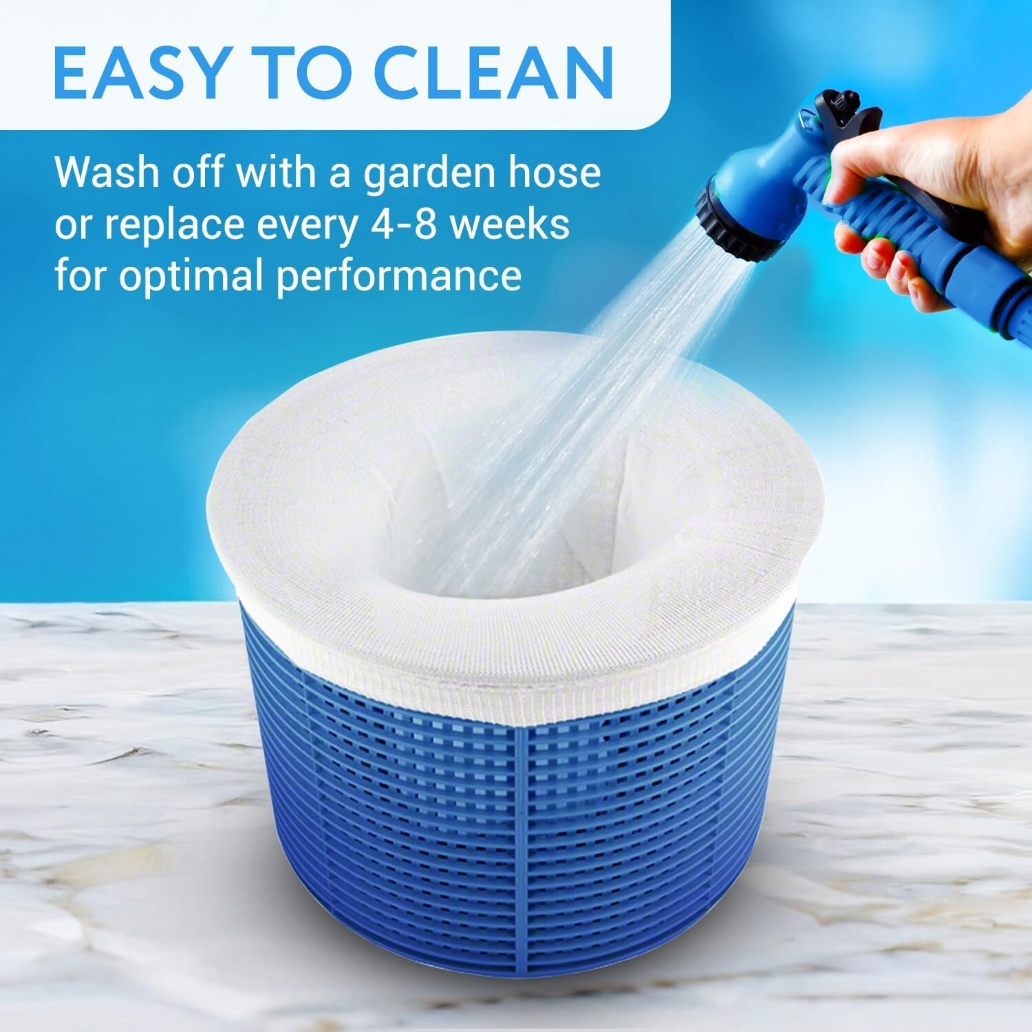 100 Pack Pool Spa Skimmer Basket Pre-Filter Saver Bag Fine Mesh Screen Socks
