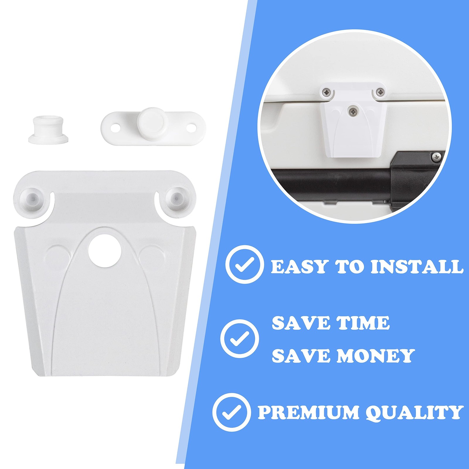 Cooler Latch Replacement Kit, Plastic Cooler Latches with 2 Winged Posts & 2 Sin