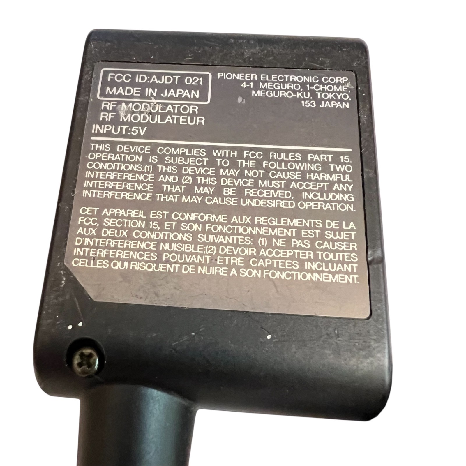 Pioneer RF Modulator Model JA-RF3L